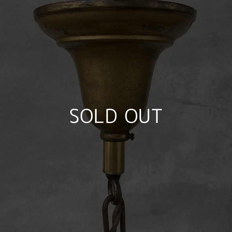 画像5: VINTAGE ANTIQUE ヴィンテージ アンティーク シャンデリア 吊り下げライト / 4灯 ライト シーリングライト ブラス 真鍮 天井照明 店舗什器 アメリカ USA  