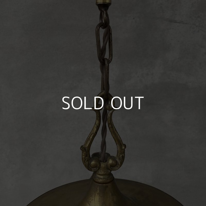 画像4: VINTAGE ANTIQUE ヴィンテージ アンティーク シャンデリア 吊り下げライト / 4灯 ライト シーリングライト ブラス 真鍮 天井照明 店舗什器 アメリカ USA  