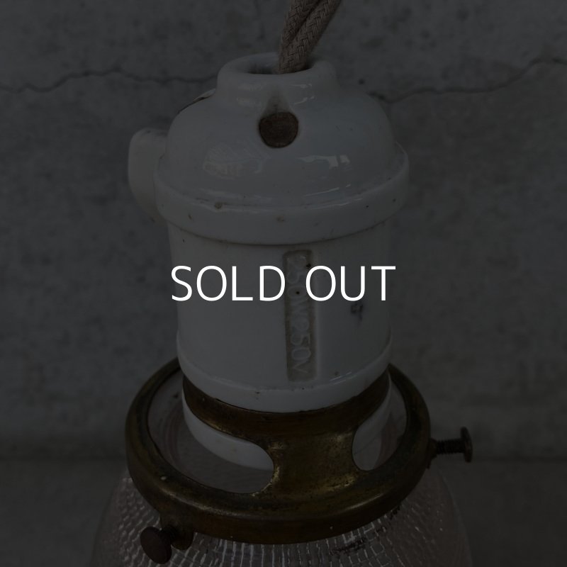 画像7: VINTAGE ANTIQUE LIGHT ヴィンテージ アンティーク 吊り下げライト 照明 / ライト ランプ ペンダントライト ガラスシェード ポーセリン 天井照明 アメリカ USA  (1)