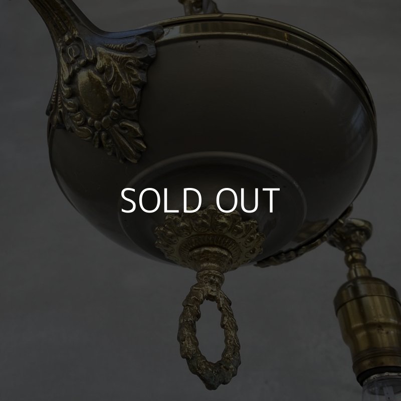 画像3: VINTAGE ANTIQUE LIGHT HUBBELL ヴィンテージ アンティーク シャンデリア 吊り下げライト  シーリングランプ 天井照明 / 2灯 ライト ペンダントライト E26 店舗什器 アメリカ USA (1)