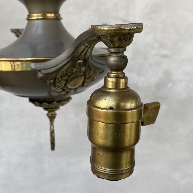 画像5: VINTAGE ANTIQUE LIGHT HUBBELL ヴィンテージ アンティーク シャンデリア 吊り下げライト  シーリングランプ 天井照明 / 2灯 ライト ペンダントライト E26 店舗什器 アメリカ USA (1)