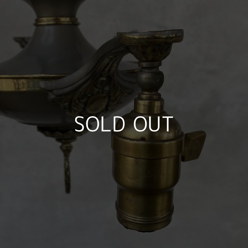 画像5: VINTAGE ANTIQUE LIGHT HUBBELL ヴィンテージ アンティーク シャンデリア 吊り下げライト  シーリングランプ 天井照明 / 2灯 ライト ペンダントライト E26 店舗什器 アメリカ USA (1)