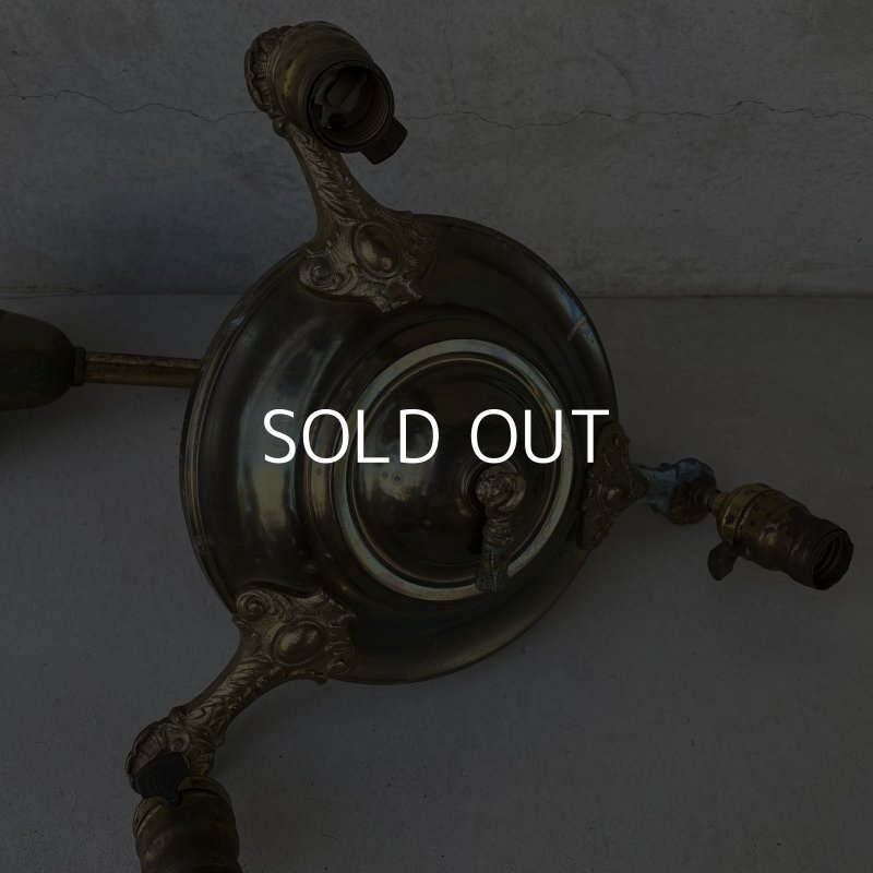 画像4: VINTAGE ANTIQUE LIGHT YOST ヴィンテージ アンティーク シャンデリア 吊り下げライト / 3灯 ライト ペンダントライト 天井照明 店舗什器 アメリカ USA (2)