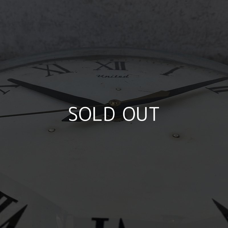 画像7: VINTAGE ANTIQUE WALL CLOCK UNITED CLOCK ヴィンテージ アンティーク ウォールクロック 壁掛け時計 / インダストリアル コレクタブル スクールクロック 店舗什器 アメリカ USA