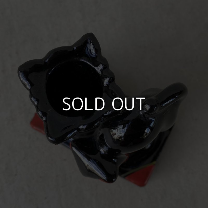 画像6: VINTAGE ANTIQUE CERAMIC PEN HOLDER BLACK CAT ヴィンテージ アンティーク セラミック ペンホルダー 黒猫 / コレクタブル オブジェ ディスプレイ 陶器 置物 輸出用