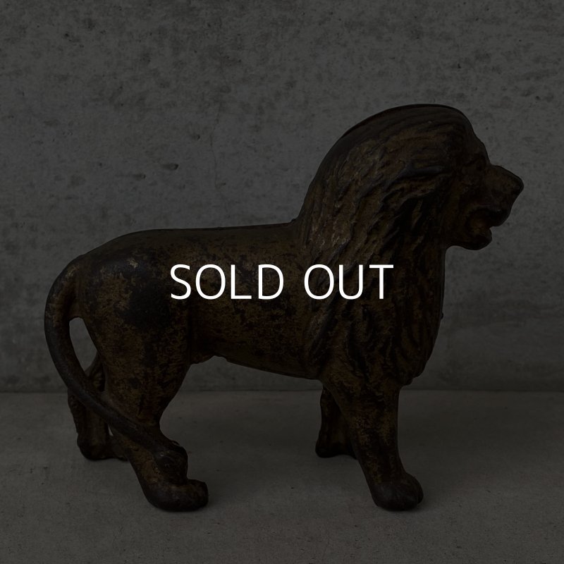 画像5: VINTAGE ANTIQUE PIGGY BANK LION ヴィンテージ アンティーク ライオン コインバンク 貯金箱 / コレクタブル オブジェ インテリア 置物 雑貨 小物 動物 アメリカ