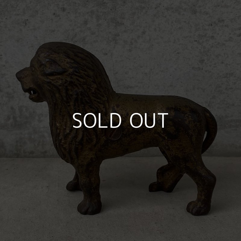 画像4: VINTAGE ANTIQUE PIGGY BANK LION ヴィンテージ アンティーク ライオン コインバンク 貯金箱 / コレクタブル オブジェ インテリア 置物 雑貨 小物 動物 アメリカ
