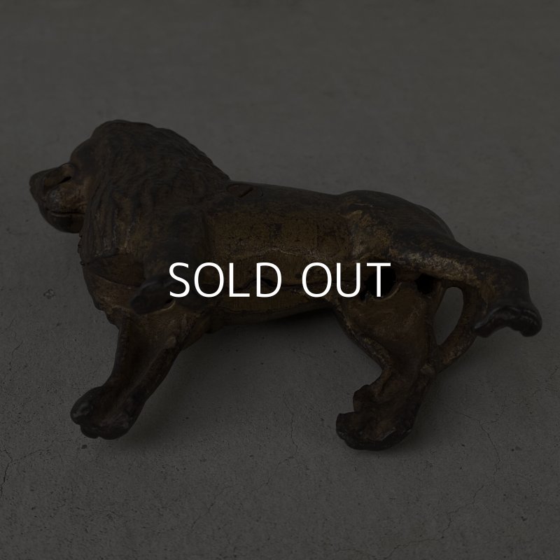 画像7: VINTAGE ANTIQUE PIGGY BANK LION ヴィンテージ アンティーク ライオン コインバンク 貯金箱 / コレクタブル オブジェ インテリア 置物 雑貨 小物 動物 アメリカ