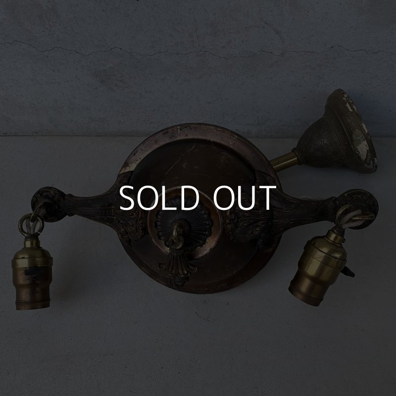 画像3: VINTAGE ANTIQUE LIGHT GE ヴィンテージ アンティーク シャンデリア 吊り下げライト  照明 / 2灯 ライト ペンダントライト 天井照明 店舗什器 アメリカ USA (2)