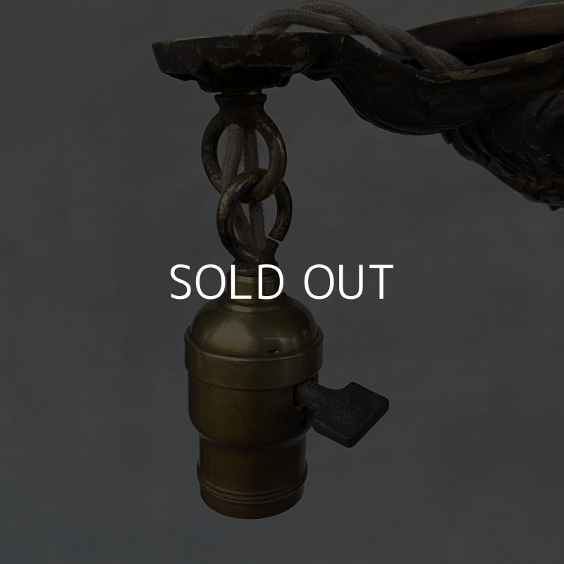 画像7: VINTAGE ANTIQUE LIGHT GE ヴィンテージ アンティーク シャンデリア 吊り下げライト  照明 / 2灯 ライト ペンダントライト 天井照明 店舗什器 アメリカ USA (2)