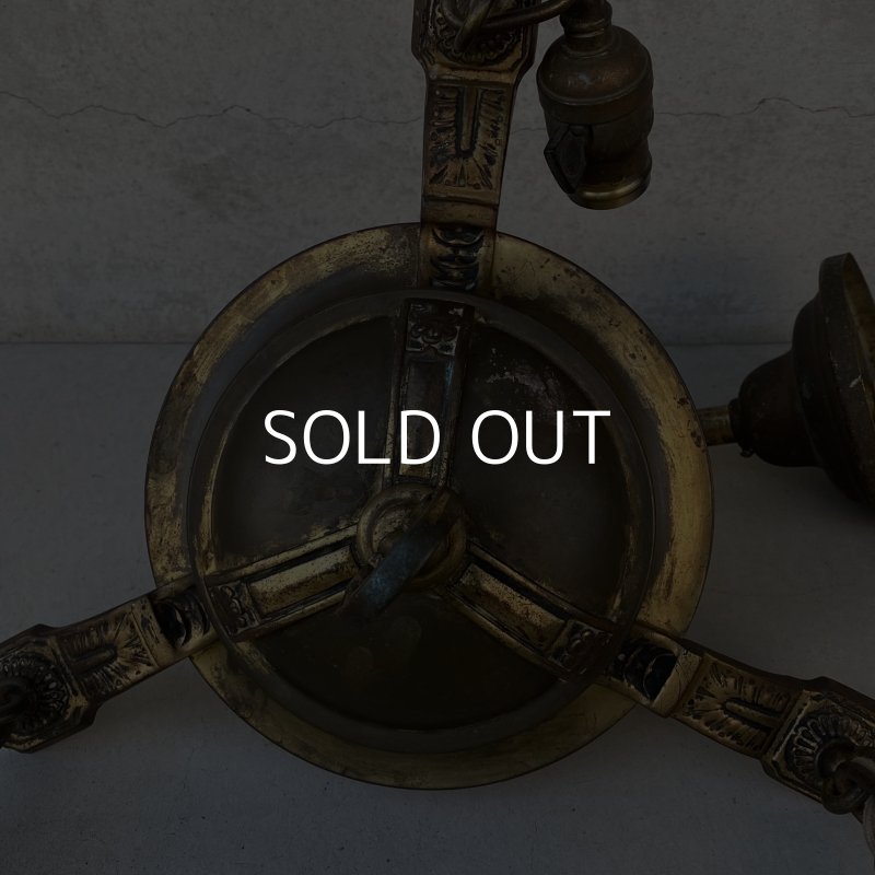 画像4: VINTAGE ANTIQUE LIGHT HUBBELL ヴィンテージ アンティーク シャンデリア 吊り下げライト  照明 / 3灯 ライト ランプ ペンダントライト オパールセント 天井照明 店舗什器 アメリカ USA