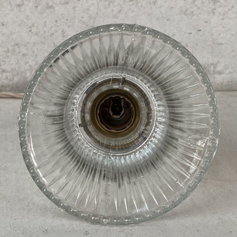 画像5: VINTAGE ANTIQUE LAMP ヴィンテージ アンティーク 吊り下げライト / ライト ペンダントライト ガラスシェード  スカート 天井照明 アメリカ