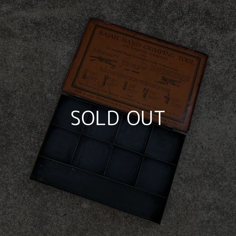 画像9: VINTAGE ANTIQUE TOOLBOX PARTSBOX ヴィンテージ アンティーク ツールボックス 工具箱 パーツ入れ / インダストリアル 電気 収納 アメリカ