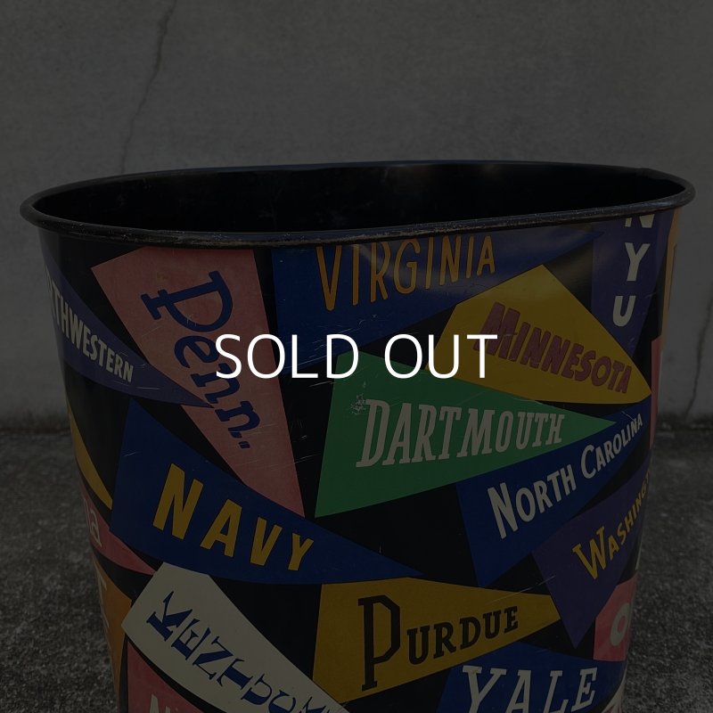 画像7: VINTAGE ANTIQUE TINCAN COLLEGE PENNANT ヴィンテージ アンティーク ゴミ箱 トラッシュ缶 カレッジペナント ティン缶 / インテリア ディスプレイ 雑貨 アメリカ