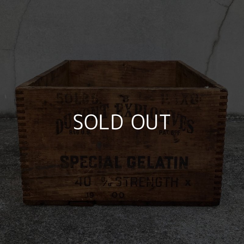 画像2: VINTAGE ANTIQUE WOOD CRATE WOODEN BOX DUPONT ヴィンテージ アンティーク ウッドボックス 木箱 / コレクタブル 収納 ケース ガレージ ガーデニング 店舗什器 アメリカ USA 