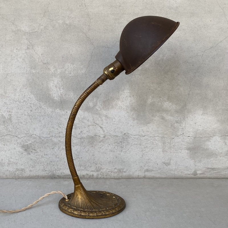 画像3: VINTAGE ANTIQUE DESKLAMP THE GREIST MFG CO ヴィンテージ アンティーク デスクランプ スタンドライト 卓上ライト 照明 / グースネック アイアン 鉄 店舗什器 アメリカ