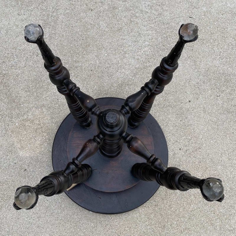 画像6: VINTAGE ANTIQUE PIANO CHAIR STOOL  ヴィンテージ アンティーク ピアノチェア スツール 椅子 / 回転いす ウッド 木製 家具 店舗什器 アメリカ (2)