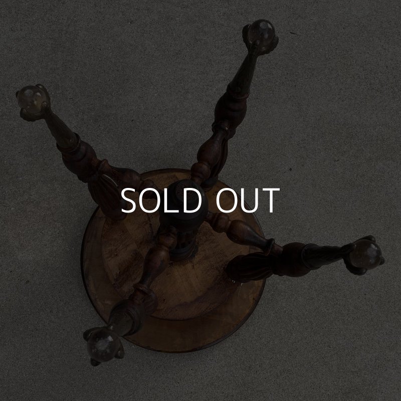 画像6: VINTAGE ANTIQUE PIANO CHAIR STOOL  ヴィンテージ アンティーク ピアノチェア スツール 椅子 / 回転いす ウッド 木製 家具 店舗什器 アメリカ (1)