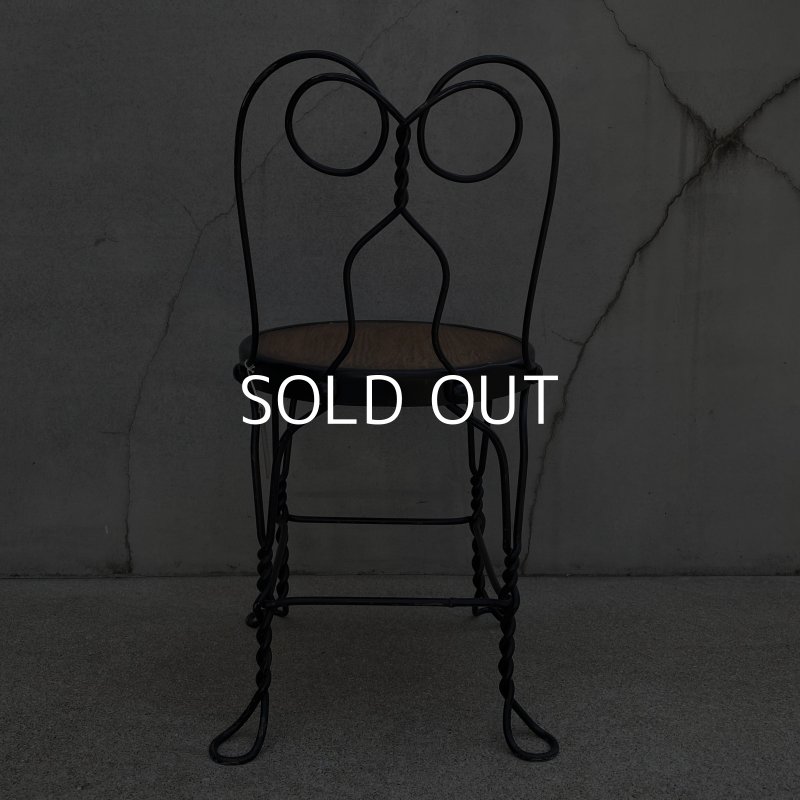 画像3: VINTAGE ANTIQUE KIDS CHAIR PARLOR CHAIR ヴィンテージ アンティーク 椅子 アイスクリームチェア パーラーチェア / キッズ 子供用 家具 インテリア アイアン 店舗什器 アメリカ USA (2)