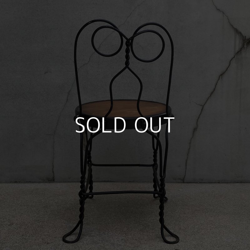 画像3: VINTAGE ANTIQUE KIDS CHAIR PARLOR CHAIR ヴィンテージ アンティーク 椅子 アイスクリームチェア パーラーチェア / キッズ 子供用 家具 インテリア アイアン 店舗什器 アメリカ USA (1)