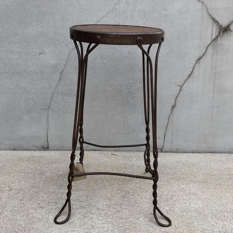 画像3: VINTAGE ANTIQUE PARLOR CHAIR STOOL  ヴィンテージ アンティーク パーラーチェア スツール 椅子 / インダストリアル アイアン 鉄 家具 店舗什器 アメリカ