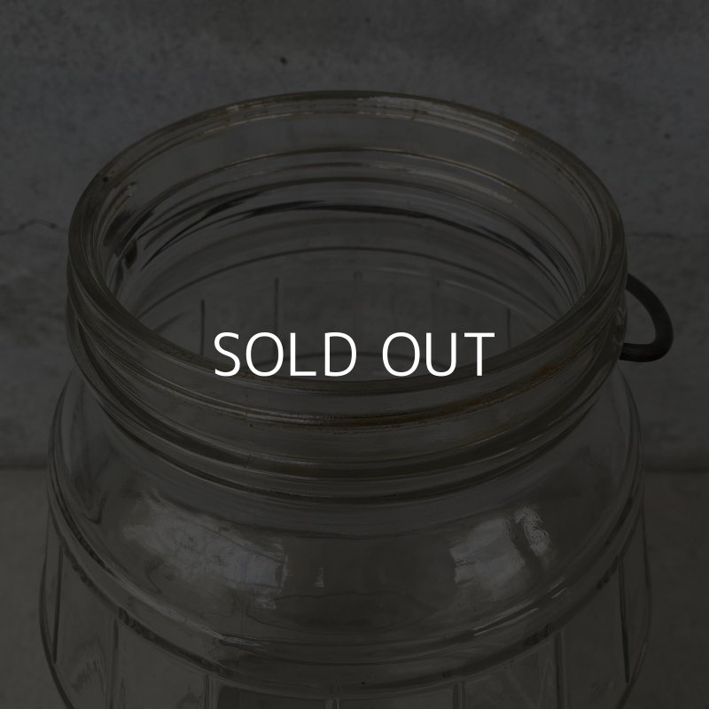 画像7: VINTAGE ANTIQUE GLASS JAR BARREL JAR ヴィンテージ アンティーク ガラスジャー バレルジャー 瓶 / ボトル ガラス 樽型 小物入れ 収納 店舗什器 アメリカ