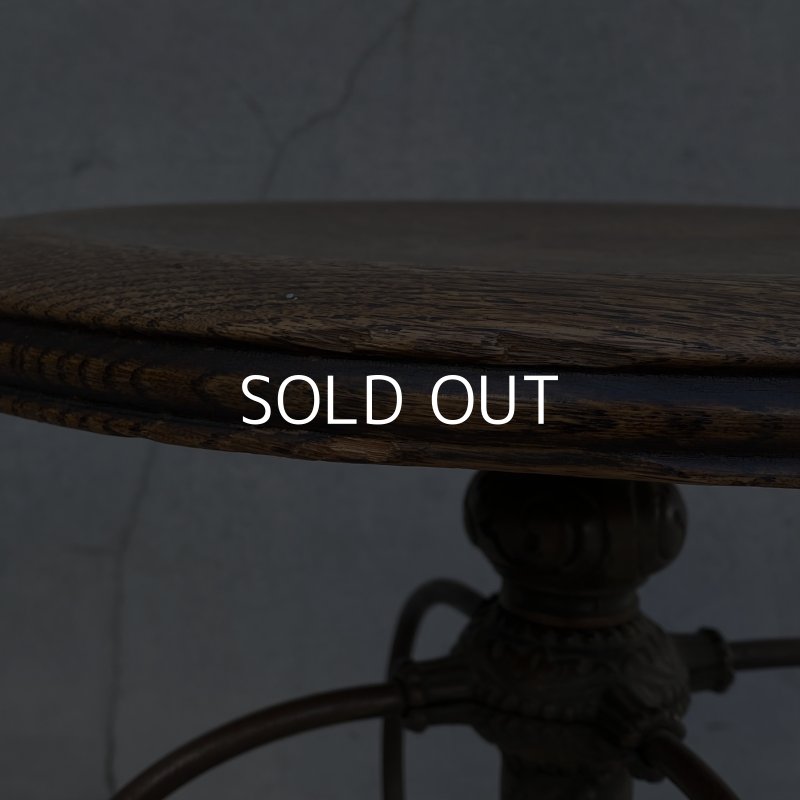 画像8: VINTAGE ANTIQUE TONK PIANO CHAIR STOOL  ヴィンテージ アンティーク ピアノチェア スツール 椅子 / 回転いす ウッド アイアン 木製 鉄 家具 店舗什器 アメリカ