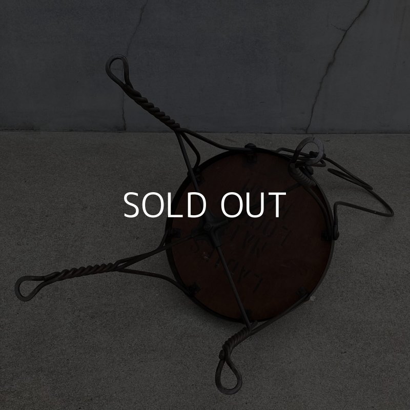 画像7: VINTAGE ANTIQUE ICE CREAM PARLOR CHAIR ヴィンテージ アンティーク アイスクリームパーラーチェア 椅子 / ウッド アイアン 木製 家具 店舗 什器 アメリカ USA (3)