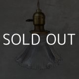 VINTAGE ANTIQUE LAMP ヴィンテージ アンティーク 吊り下げライト / ライト ペンダントライト ガラスシェード  スカート HUBBELL GE 天井照明 店舗什器 アメリカ (1)