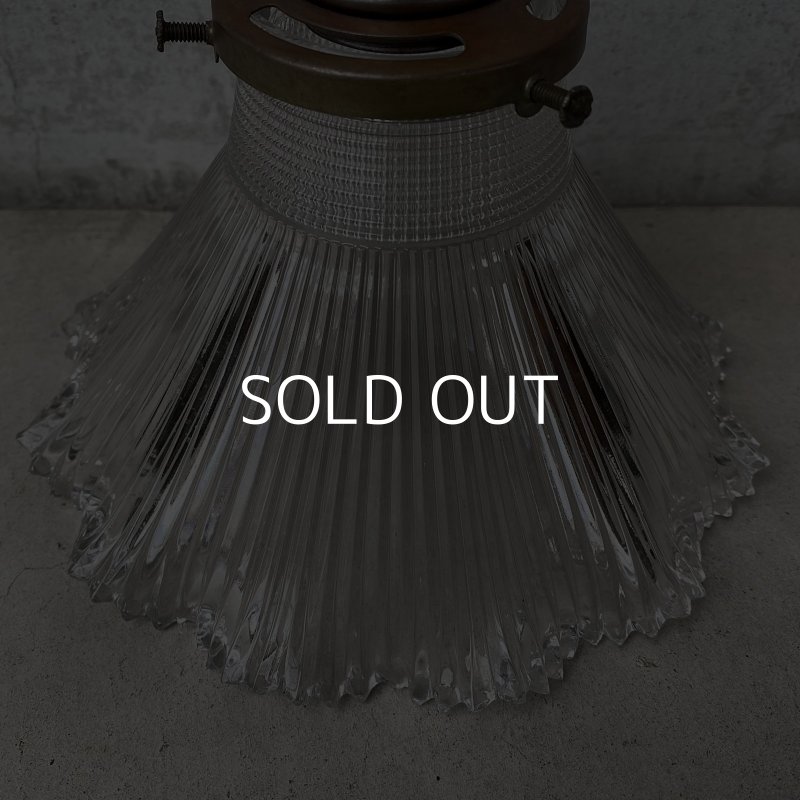 画像9: VINTAGE ANTIQUE LAMP ヴィンテージ アンティーク 吊り下げライト / ライト ペンダントライト ガラスシェード  スカート HUBBELL GE 天井照明 店舗什器 アメリカ (2)