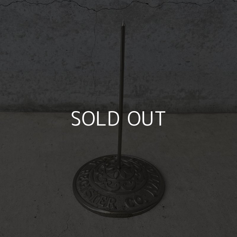 画像1: VINTAGE ANTIQUE NATIONAL CASH REGISTER CO. RECEIPT HOLDER レシートホルダー レシートスパイク レシート差し / ナショナルレジスター 伝票差し 店舗備品 アメリカ