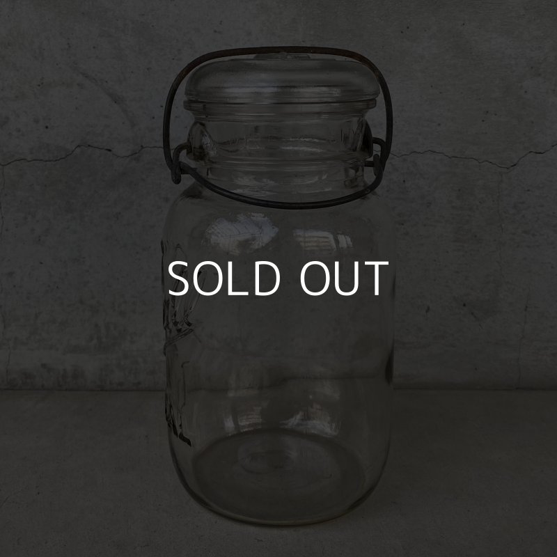 画像4: VINTAGE ANTIQUE BALL IDEAL JAR ヴィンテージ アンティーク ボール ジャー ガラス瓶 アメリカ / ワイヤー付き クリアー ディスプレイ ボトル 小物入れ 収納 店舗什器 G