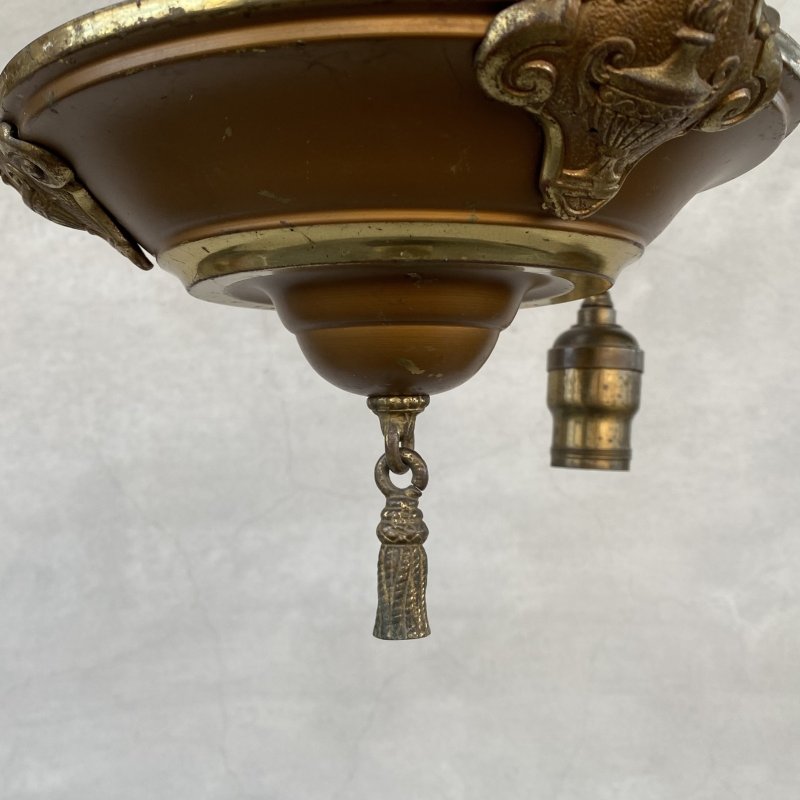 画像4: VINTAGE ANTIQUE LIGHT ヴィンテージ アンティーク シャンデリア 吊り下げライト  シーリングランプ 天井照明 / 3灯 ライト ペンダントライト E26 店舗什器 アメリカ USA (4)