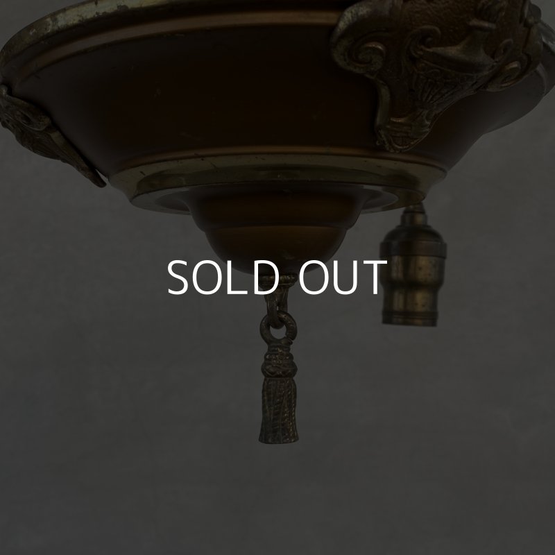 画像4: VINTAGE ANTIQUE LIGHT ヴィンテージ アンティーク シャンデリア 吊り下げライト  シーリングランプ 天井照明 / 3灯 ライト ペンダントライト E26 店舗什器 アメリカ USA (4)