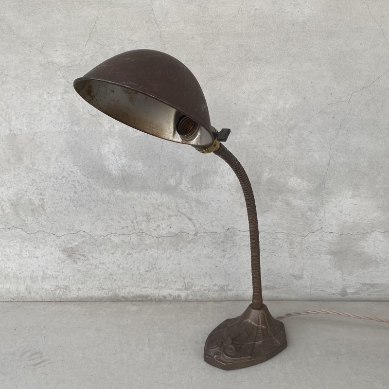 画像1: VINTAGE ANTIQUE FARIES DESKLAMP  ヴィンテージ アンティーク フェアリーズ デスクランプ スタンドライト 卓上ライト 照明 / コレクタブル グースネック  店舗什器 アメリカ (2)