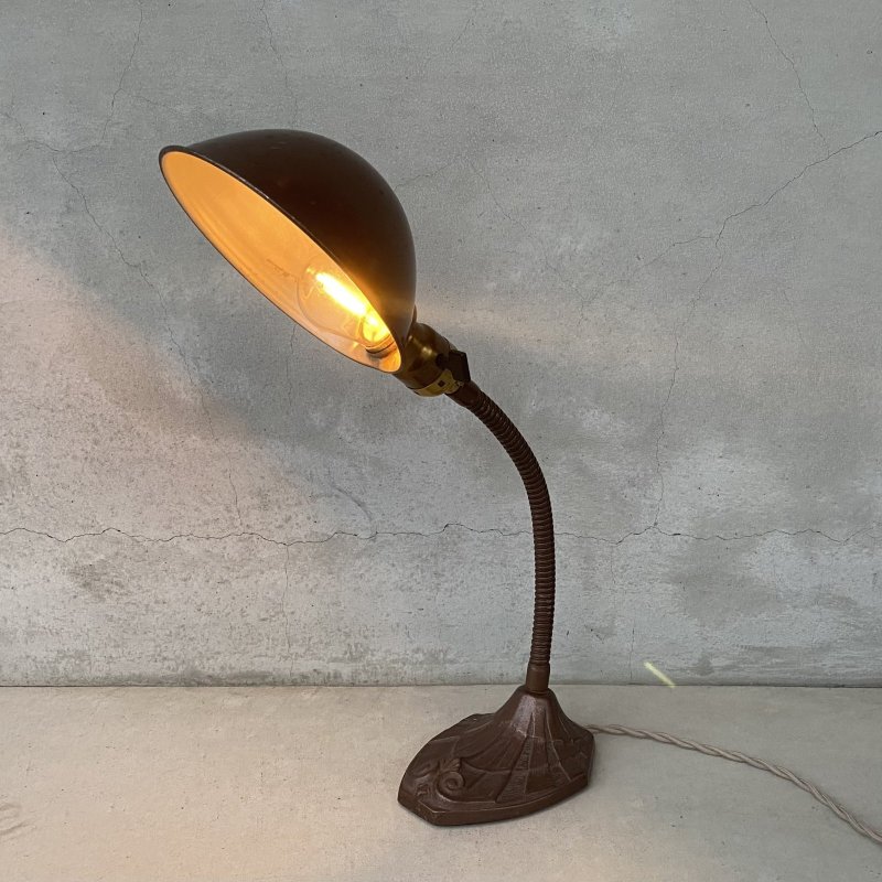 画像11: VINTAGE ANTIQUE  FARIES DESKLAMP ヴィンテージ アンティーク フェアリーズ デスクランプ スタンドライト 卓上ライト 照明 / コレクタブル グースネック 店舗什器 アメリカ (1)