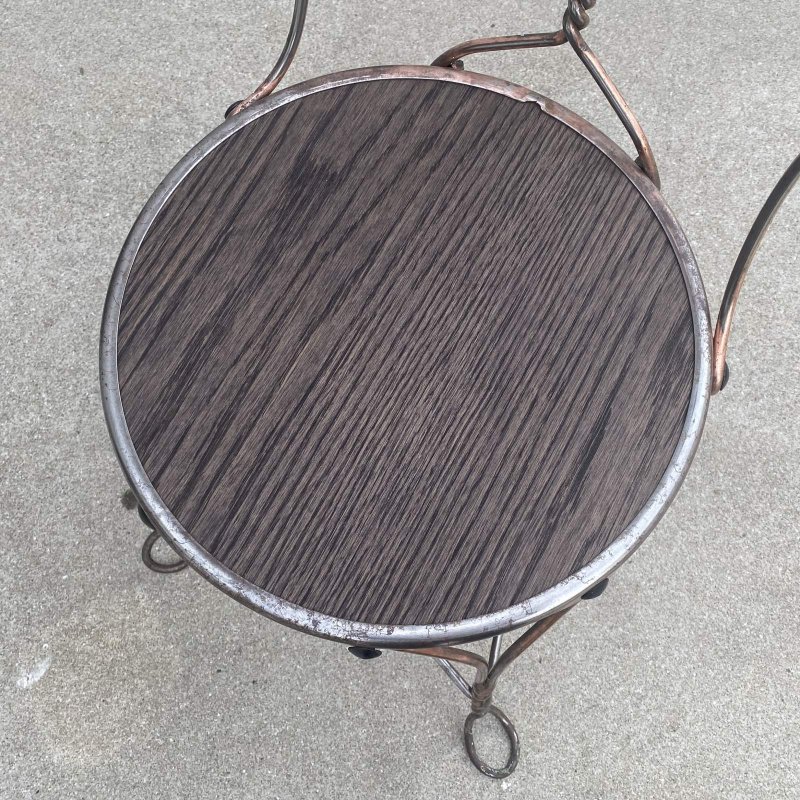 画像6: VINTAGE ANTIQUE ICE CREAM PARLOR CHAIR ヴィンテージ アンティーク アイスクリームパーラーチェア 椅子 / ウッド アイアン 木製 家具 店舗 什器 アメリカ USA (5)