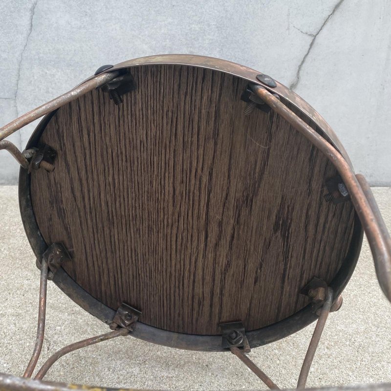 画像7: VINTAGE ANTIQUE ICE CREAM PARLOR CHAIR ヴィンテージ アンティーク アイスクリームパーラーチェア 椅子 / ウッド アイアン 木製 家具 店舗 什器 アメリカ USA (6)