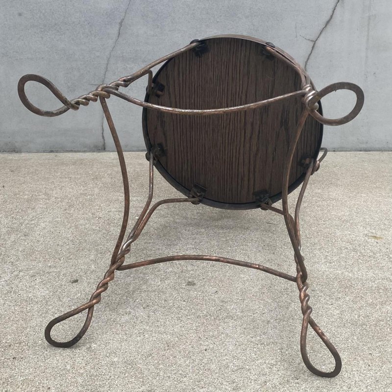 画像8: VINTAGE ANTIQUE ICE CREAM PARLOR CHAIR ヴィンテージ アンティーク アイスクリームパーラーチェア 椅子 / ウッド アイアン 木製 家具 店舗 什器 アメリカ USA (6)