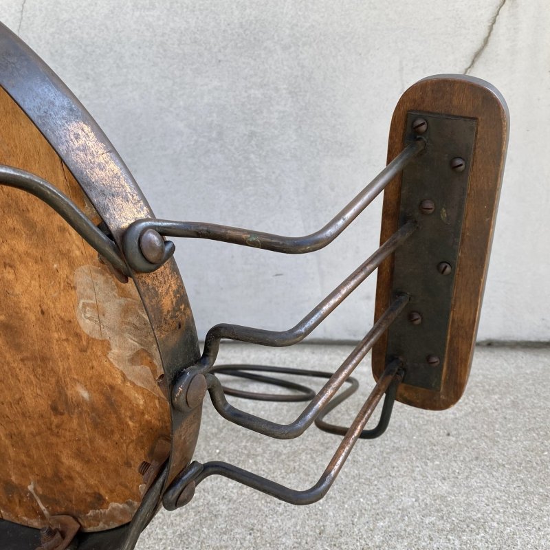 画像9: VINTAGE ANTIQUE ICE CREAM PARLOR CHAIR CHICAGO WIRE CHAIR CO. JAPANNED ヴィンテージ アンティーク アイスクリームパーラーチェア ジャパンド ジャパンカラー 椅子 / コレクタブル ウッド アイアン 木製 家具 店舗 什器 アメリカ USA 