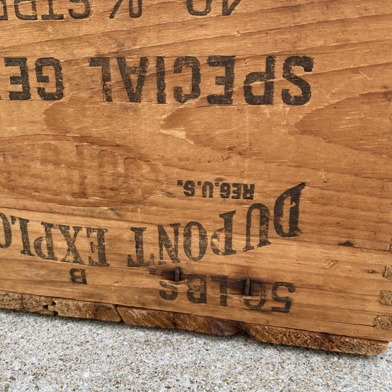 画像8: VINTAGE ANTIQUE WOOD CRATE WOODEN BOX DUPONT ヴィンテージ アンティーク ウッドボックス 木箱 / コレクタブル 収納 ケース ガレージ ガーデニング 店舗什器 アメリカ USA  (2)