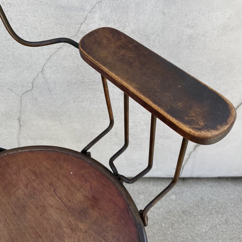 画像7: VINTAGE ANTIQUE ICE CREAM PARLOR CHAIR CHICAGO WIRE CHAIR CO. JAPANNED ヴィンテージ アンティーク アイスクリームパーラーチェア ジャパンド ジャパンカラー 椅子 / コレクタブル ウッド アイアン 木製 家具 店舗 什器 アメリカ USA 