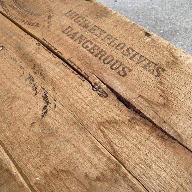 画像10: VINTAGE ANTIQUE WOOD CRATE WOODEN BOX DUPONT ヴィンテージ アンティーク ウッドボックス 木箱 / コレクタブル 収納 ケース ガレージ ガーデニング 店舗什器 アメリカ USA  (2)