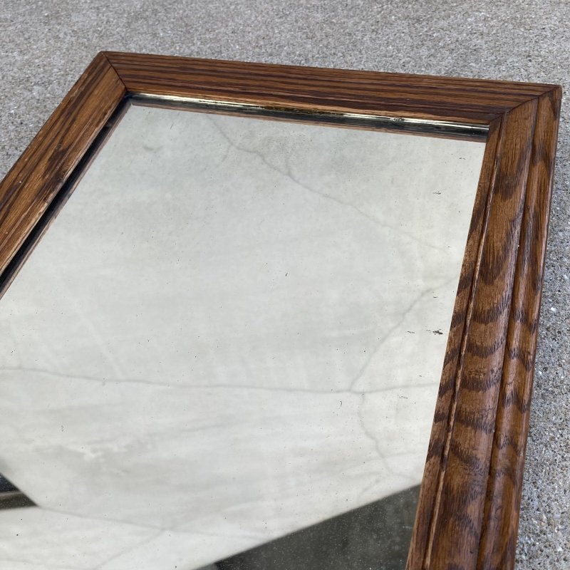 画像7: VINTAGE ANTIQUE WALL MIRROR ヴィンテージ アンティーク 鏡 ミラー 壁掛けミラー ウォールミラー / インテリア ウッド 木製 店舗什器 アメリカ (2)