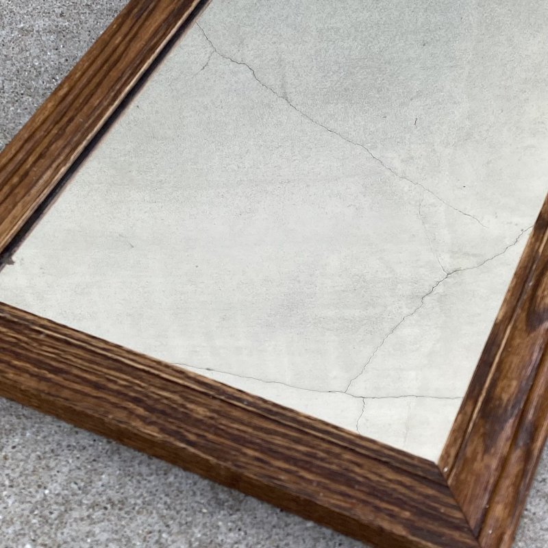 画像8: VINTAGE ANTIQUE WALL MIRROR ヴィンテージ アンティーク 鏡 ミラー 壁掛けミラー ウォールミラー / インテリア ウッド 木製 店舗什器 アメリカ (2)