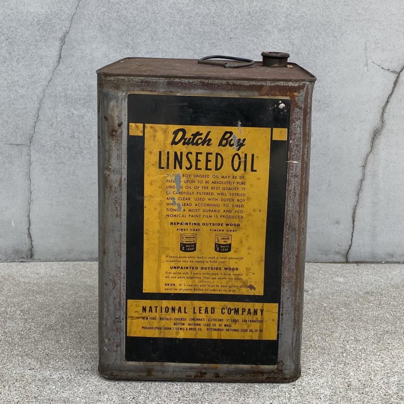 画像4: VINTAGE ANTIQUE DUTCH BOY ヴィンテージ アンティーク ダッチボーイ TIN缶 オイル缶  / コレクタブル インダストリアル ガレージ ディスプレイ 企業物 アメリカ  (2)