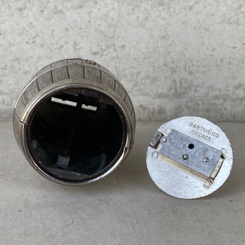 画像7: VINTAGE ANTIQUE PIGGY BANK BARREL ヴィンテージ アンティーク コインバンク 貯金箱 / コレクタブル オブジェ アドバタイジング 樽型 銀行 雑貨 アメリカ