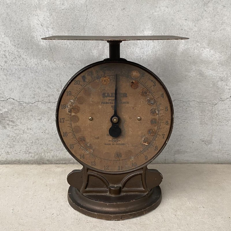 画像1: VINTAGE ANTIQUE POSTAL SCALE ヴィンテージ アンティーク  量り 秤 スケール / オブジェ ディスプレイ ポスタル 郵便局 店舗什器 イングランド ENGLAND
