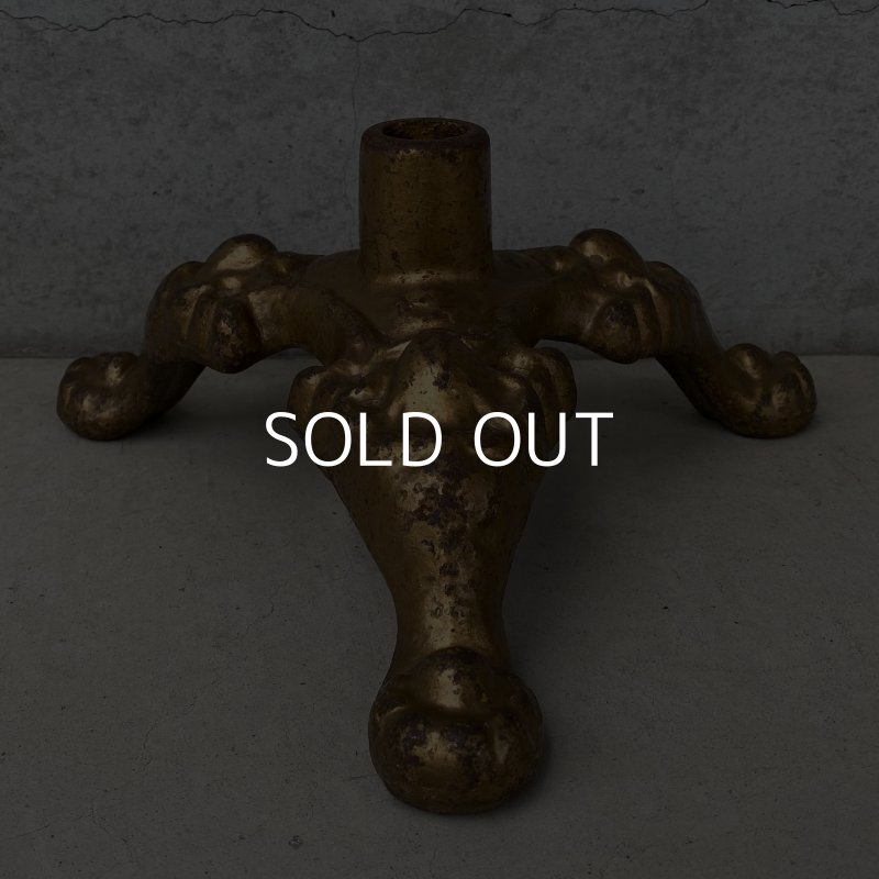 画像4: VINTAGE ANTIQUE FLAG STAND ヴィンテージ アンティーク フラッグスタンド 旗立て / ディスプレイ ツリースタンド キャストアイアン ゴールド 鋳物 店舗什器 アメリカ USA