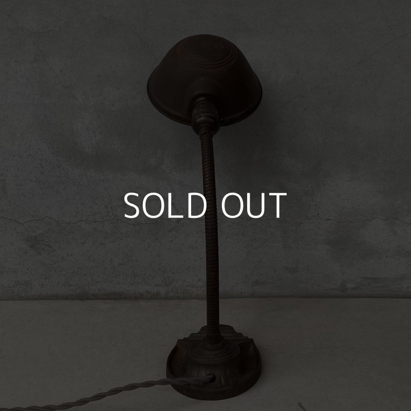 画像2: VINTAGE ANTIQUE DESKLAMP EAGLE ヴィンテージ アンティーク デスクランプ スタンドライト 卓上ライト 照明 / グースネック インダストリアル アイアン 鉄 店舗什器 アメリカ